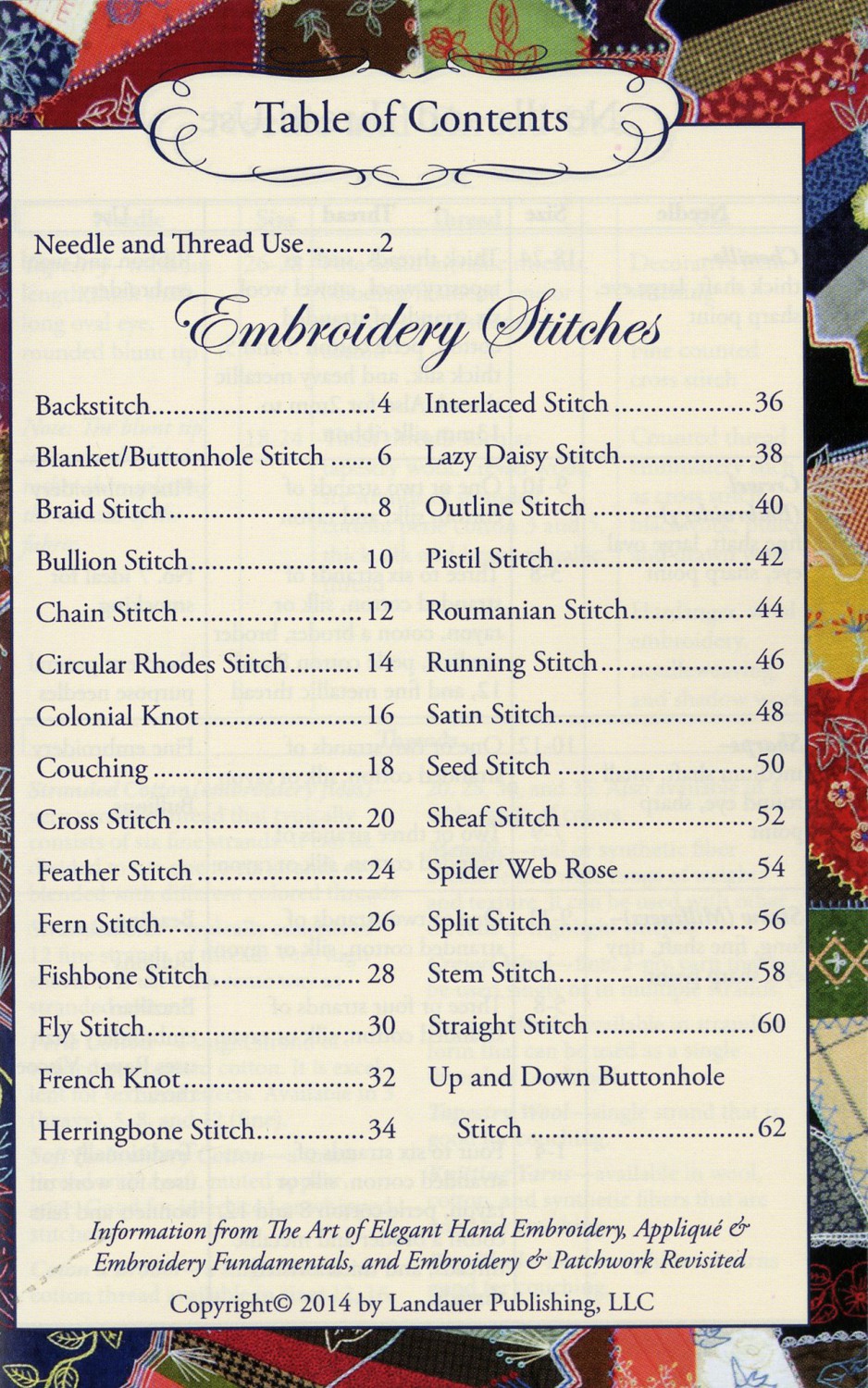 Book-Hand Embroidery - Stitches at a glance